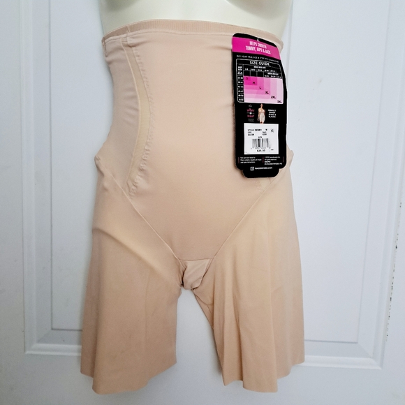 Maidenform Self Expressions Women's High Waist Thigh Slimmer Shapewear Beige SzM - Picture 4 of 12